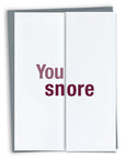 Funny Anniversary Love Card for Snorer