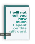 Spent - Mini Card
