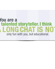 You talk a lot funny card unfolded