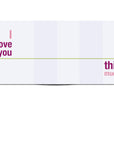 I love you this much expanding card message