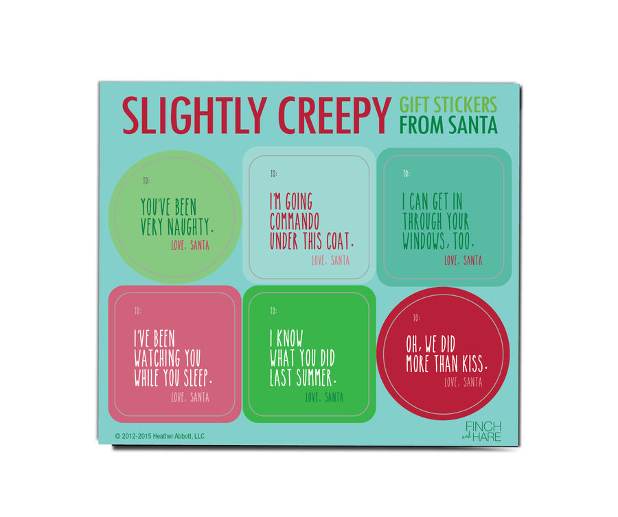 Santa Notes Gift Stickers