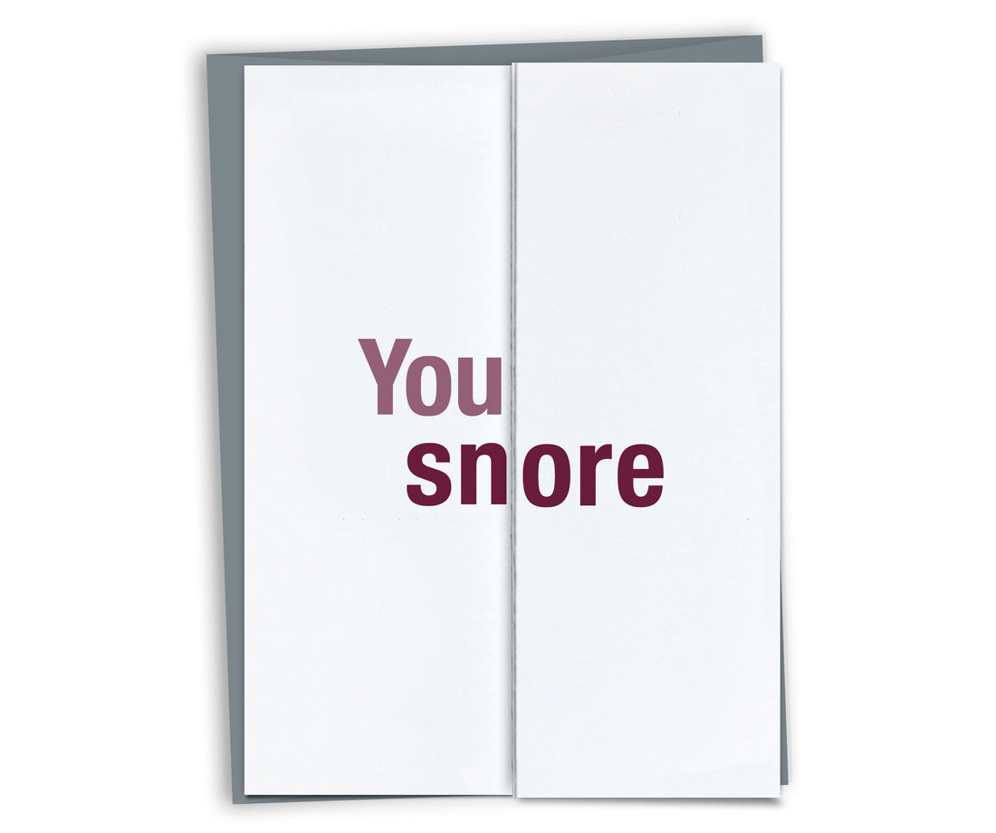 Funny Anniversary Love Card for Snorer