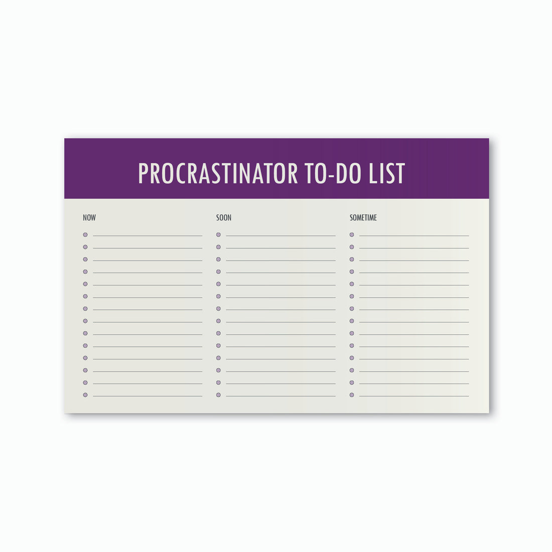 Procrastinator Note Pad
