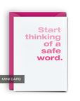 Safe Word - Mini Card
