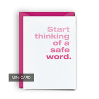 Safe Word - Mini Card