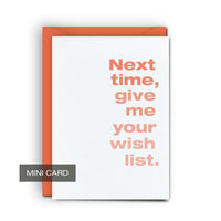 Wish List - Mini Card