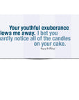 Snarky Birthday Card - inside view