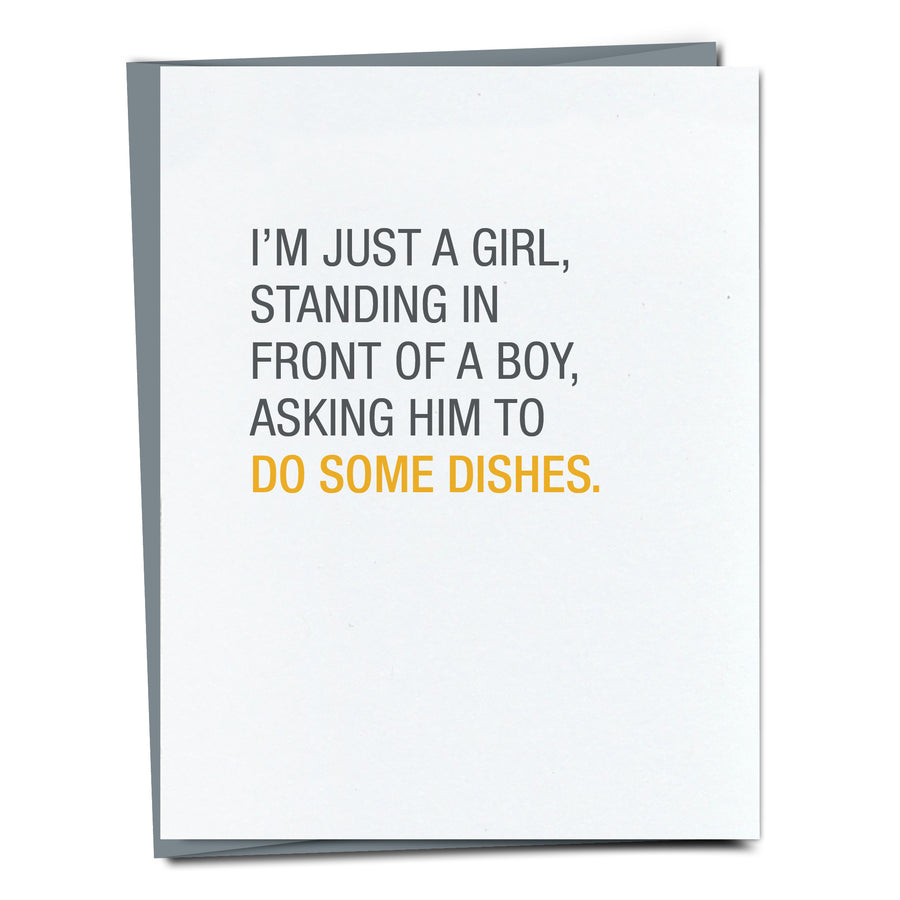 Just a Girl Standing in Front of a Boy Card