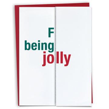F being jolly funny folding card  