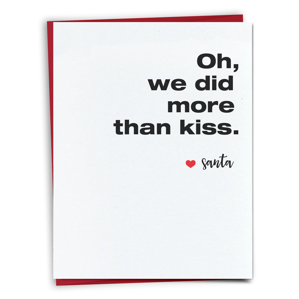 Kissing Santa Claus Funny Christmas Card