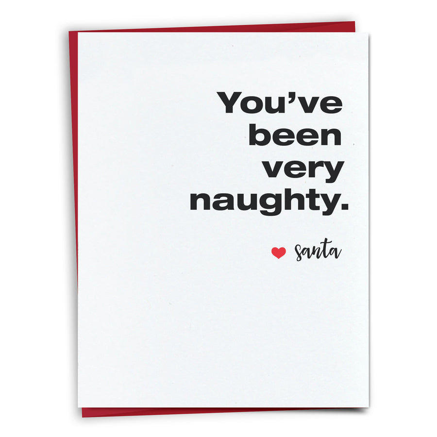 You've been very naughty card