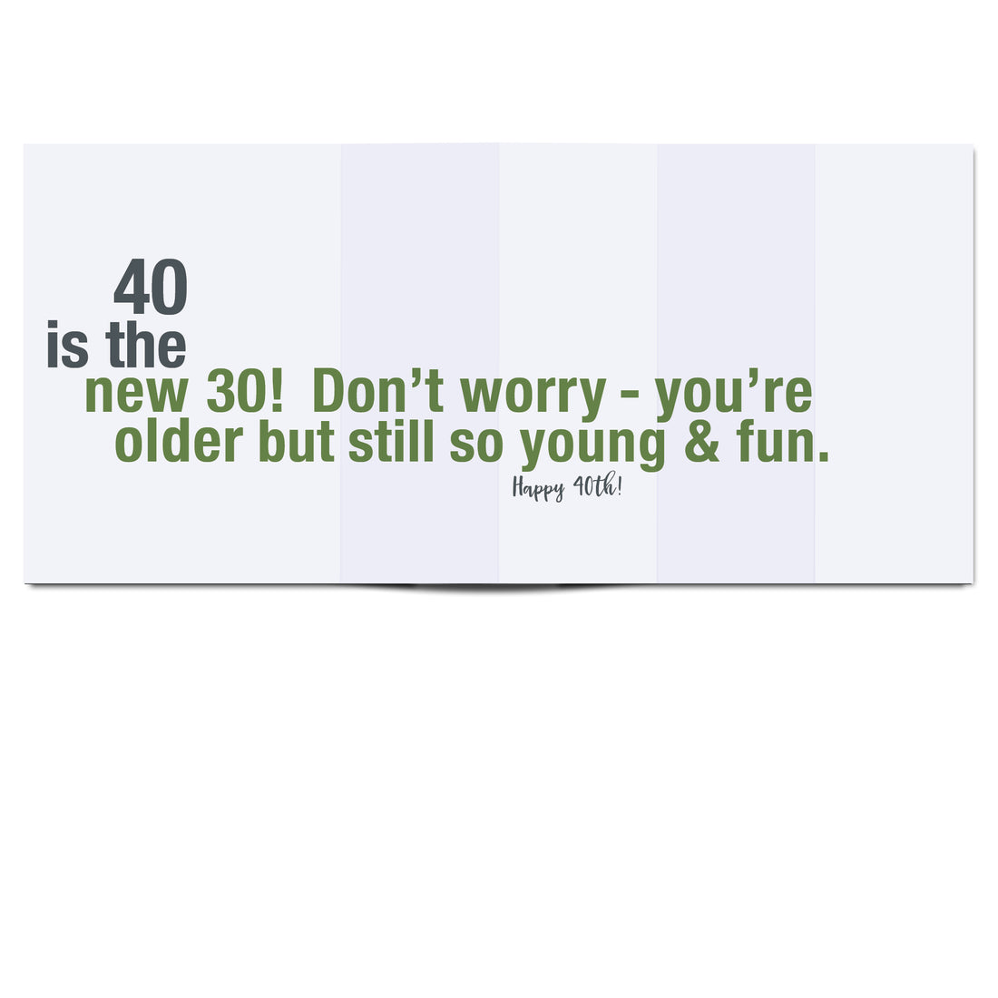 Unique 40th Birthday Card