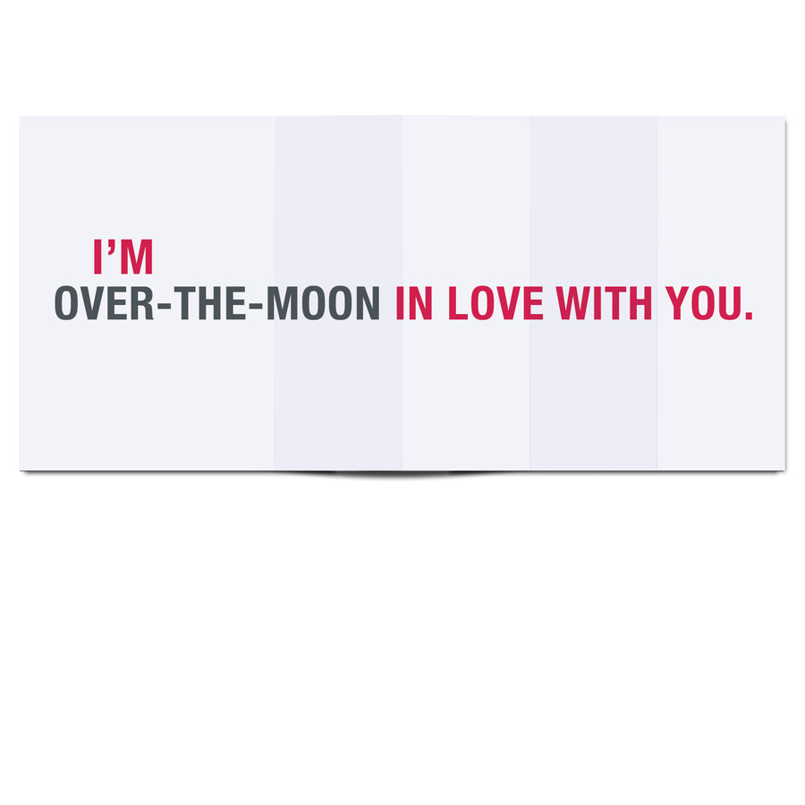 I'm Over You Valentine's Day Card - inside of card