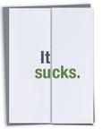 It Sucks Snarky Graduation Card