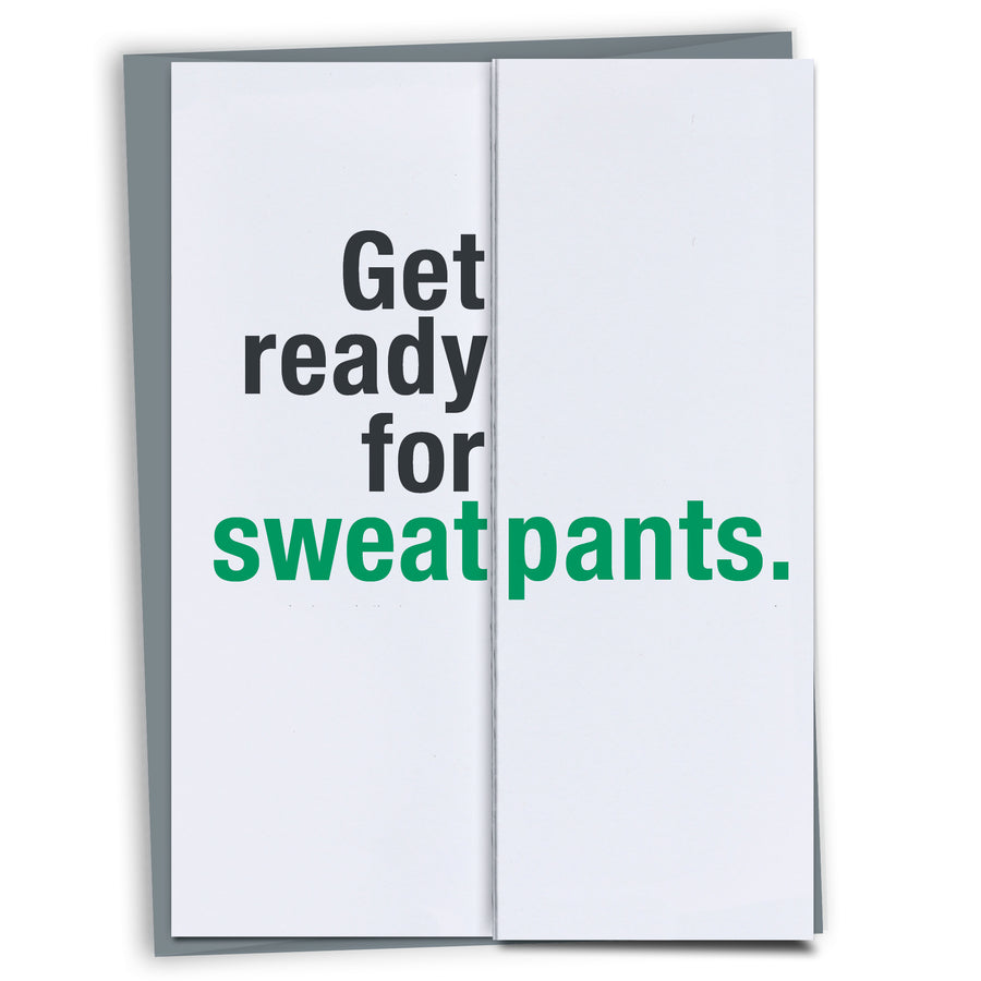 Sweatpants funny card for husband