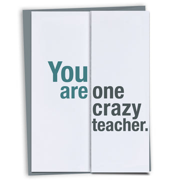 Crazy Teacher Funny Thank You Card