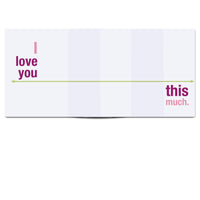 I love you this much expanding card message