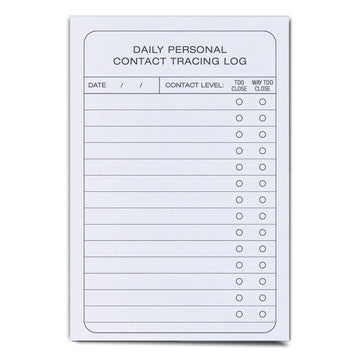 Contact Tracing Note Pad
