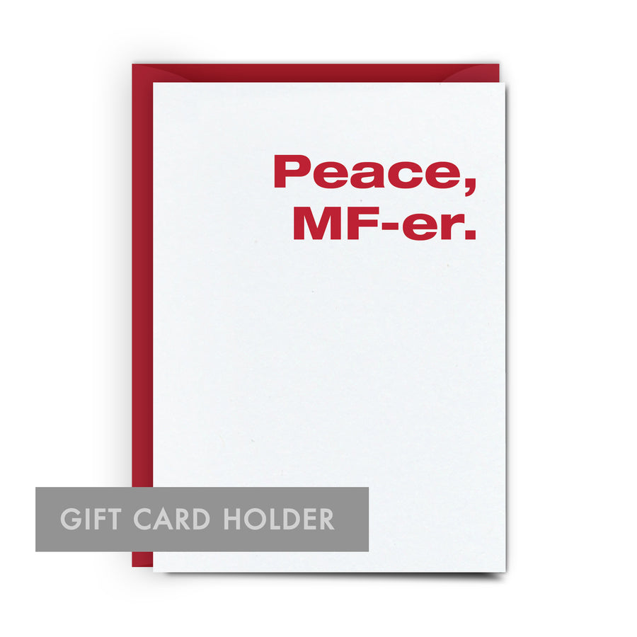 Peace MF-er Gift Card Holder