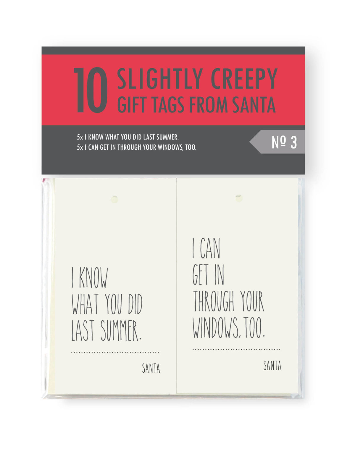 Creepy Santa Gift Tags - Set 