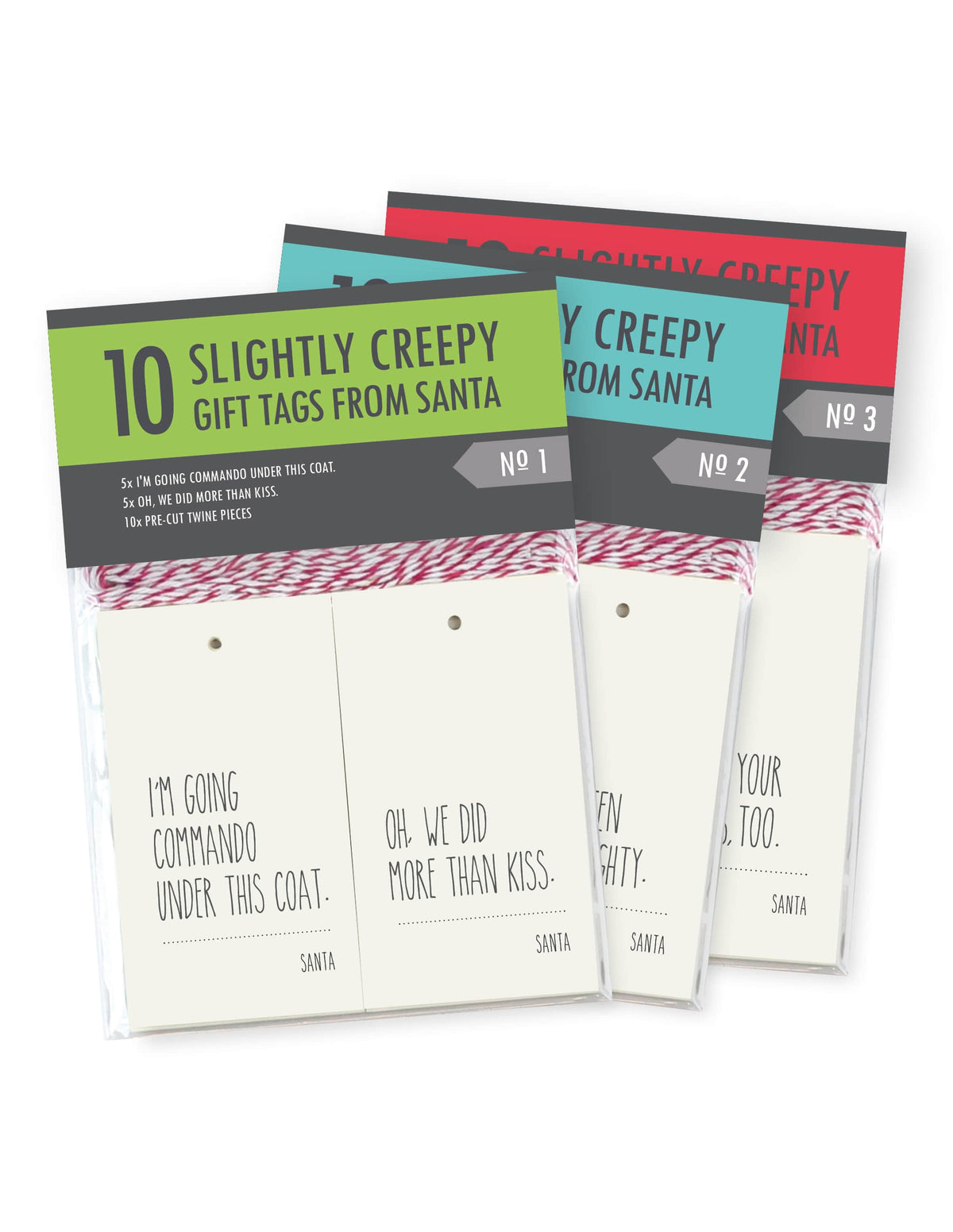 Creepy Santa Gift Tags - Set 