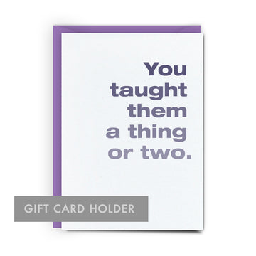 Funny Teacher Gift Card Holder
